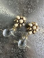 Ohrklip, gold, Perlen
