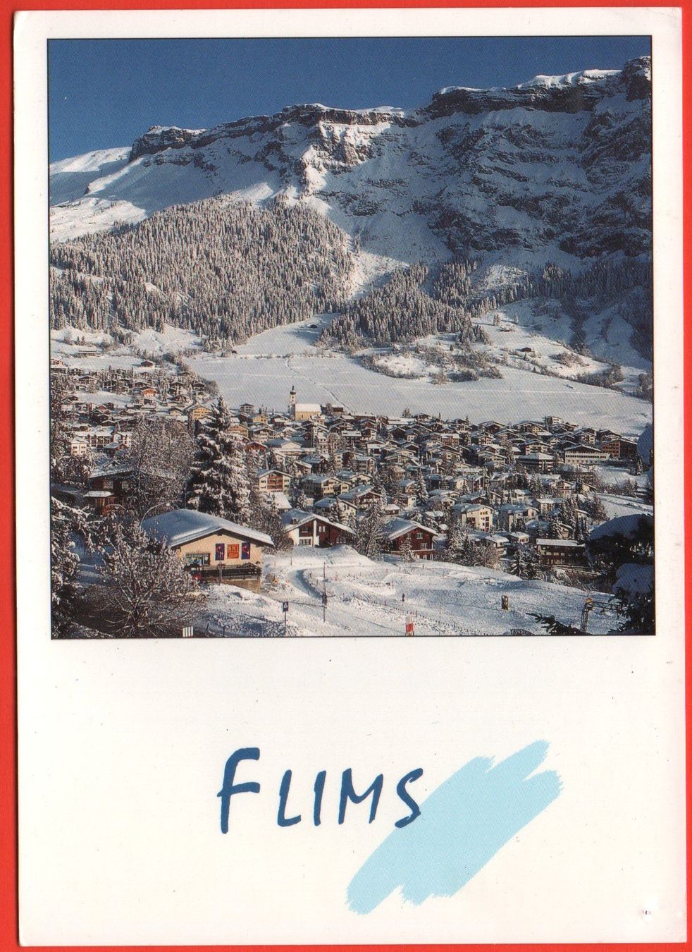 Cartes postales: FLIMS Dorf gegen den Flimserstein – D'occasion à Jona par philajona
