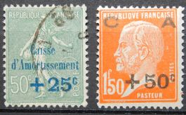 Frankreich Kat. 227-228 */gest. 1927