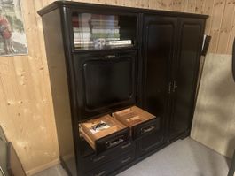 Meuble secrétaire noir Möbel Pfister avec rangements et pend