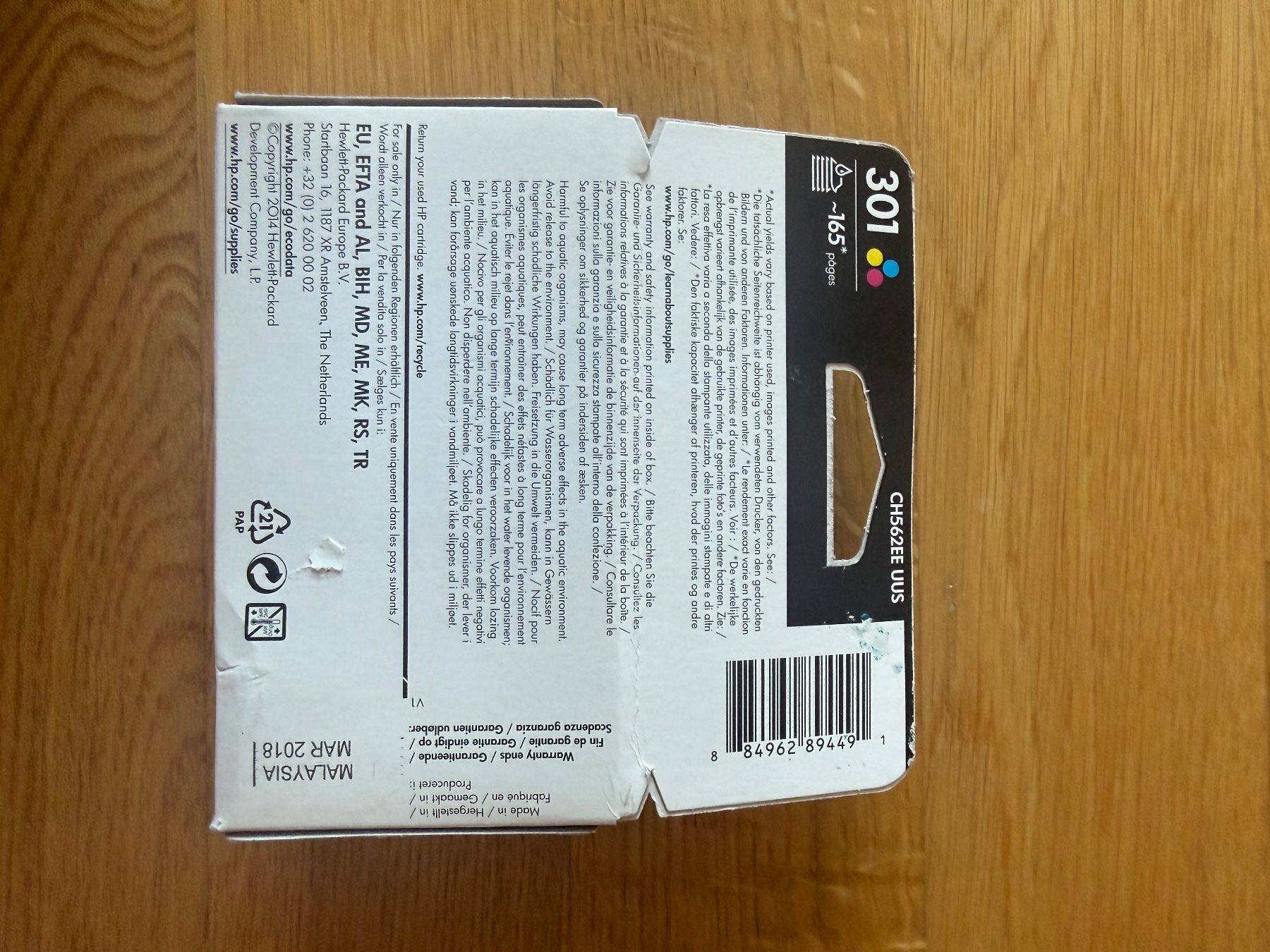Hewlett Packard Cartucce per stampanti & toner: HP Tintenpatrone 301 – Nuovo e nell'imballaggio originale da Aesch BL venduto da sone1 1