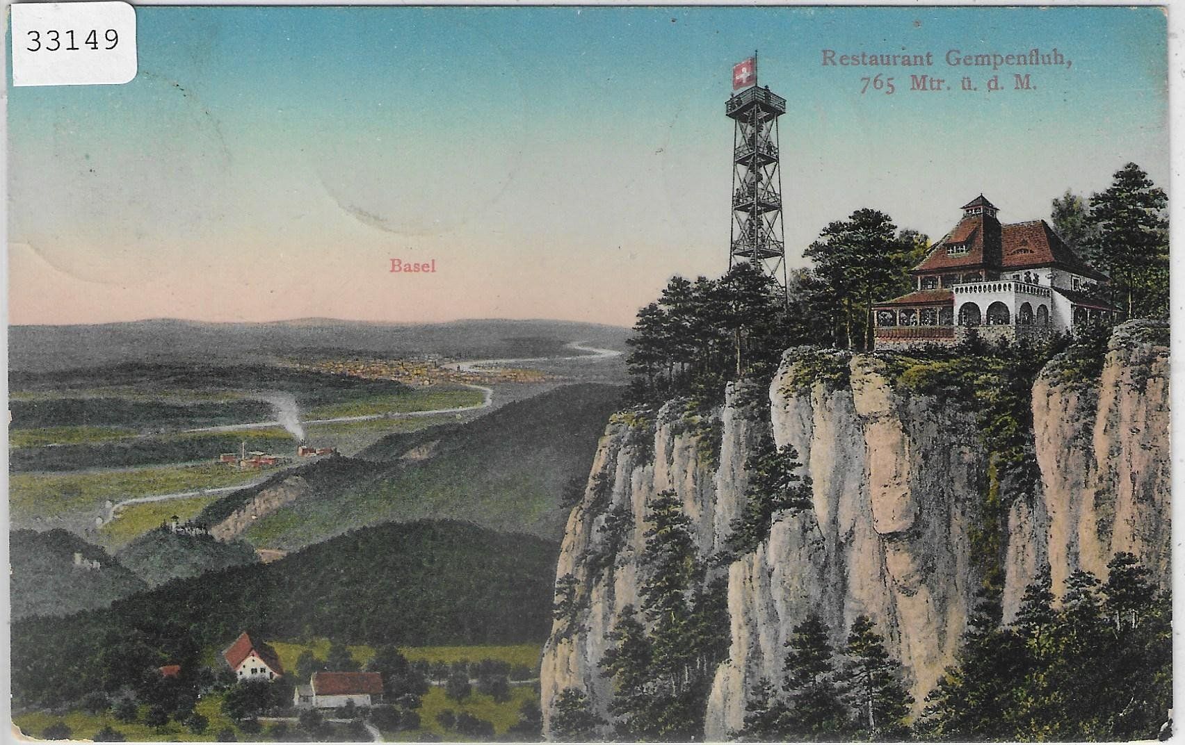 Cartoline postali: Restaurant Gempenfluh - Litho – Usato da Ettingen venduto da Kartenplanet