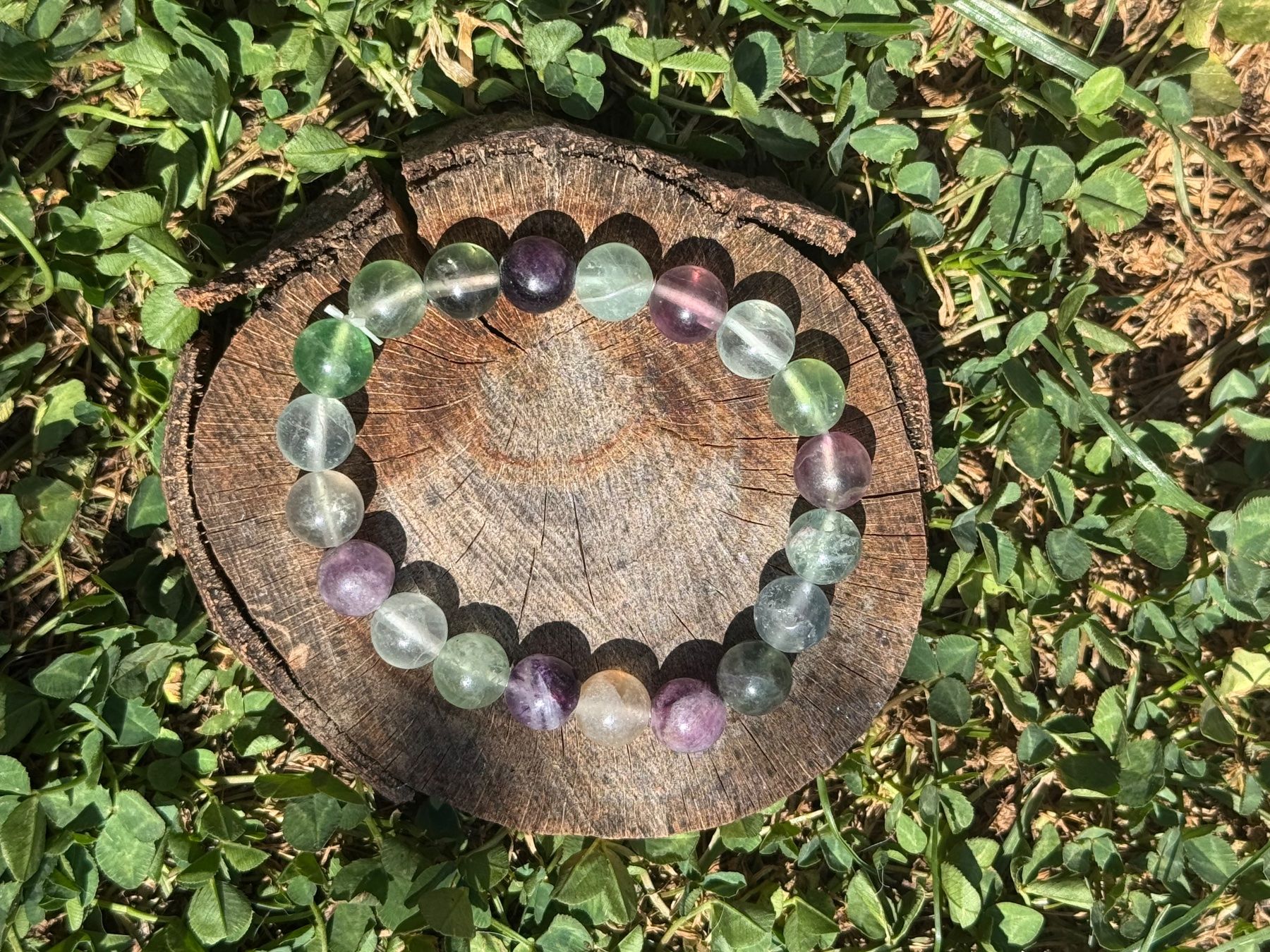 Armbänder & -reifen: Armband Regenbogen Fluorit 8mm – Neu (gemäss Beschreibung) aus Russikon von Jennyfee_07