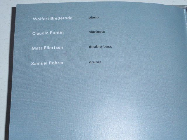 CD: Wolfert Brederode [ECM] Claudio Puntin, Mats Eilertsen, – Usato da Unterbäch venduto da gond 3
