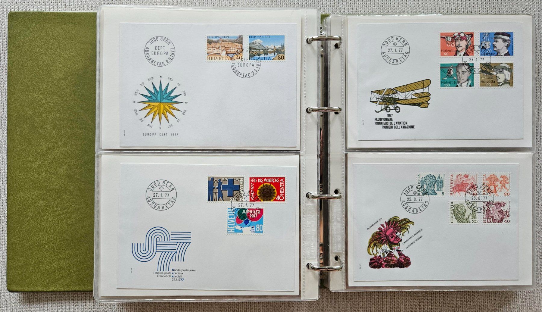 Tous les timbres: Briefmarkensammlung / Schweizer Ersttagsbriefe – D'occasion à Oeschgen par Runningfree666 6