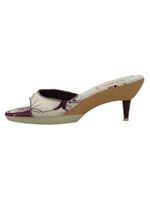 Miu Miu Floral Canvas Wood Mule Pump EU 39 Musterprint