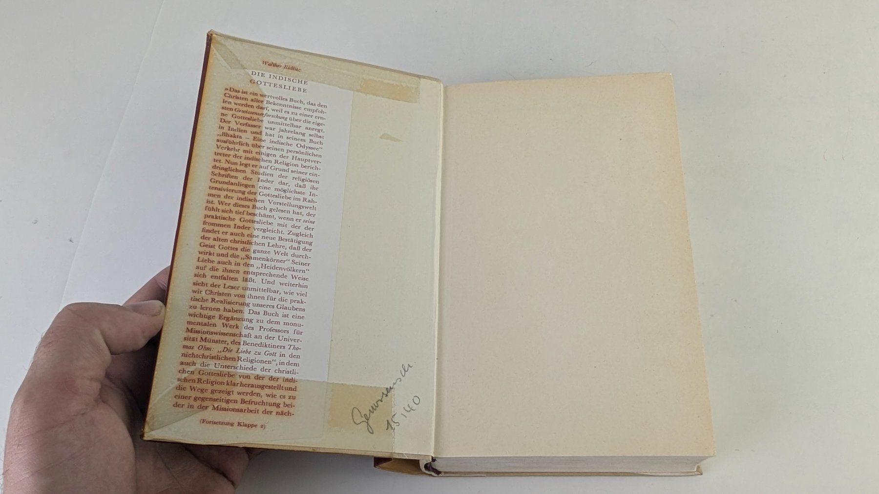 Libri: Die indische Gottesliebe, 1955 Walther Eidlitz – Usato da Zürich venduto da 1.Simon 2