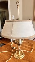 Antik Tischlampe, Messing, dreiarmig, Top Zustand!