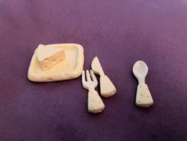 5tlg. Miniatur Käseset für die Puppenstube, neu