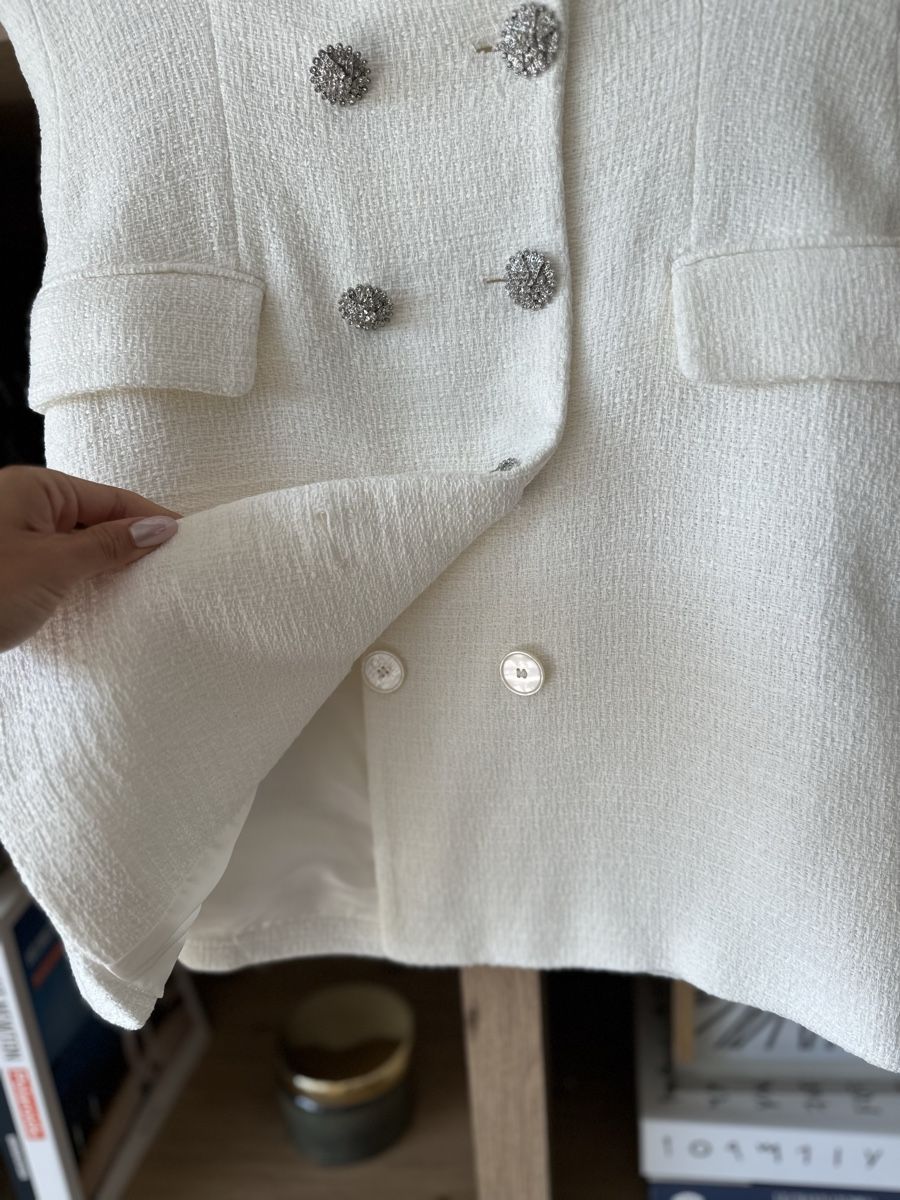 Zara Kleider: Robe style blazer blanc Zara S new – Neu und originalverpackt aus La Croix (Lutry) von secondhandZara 1