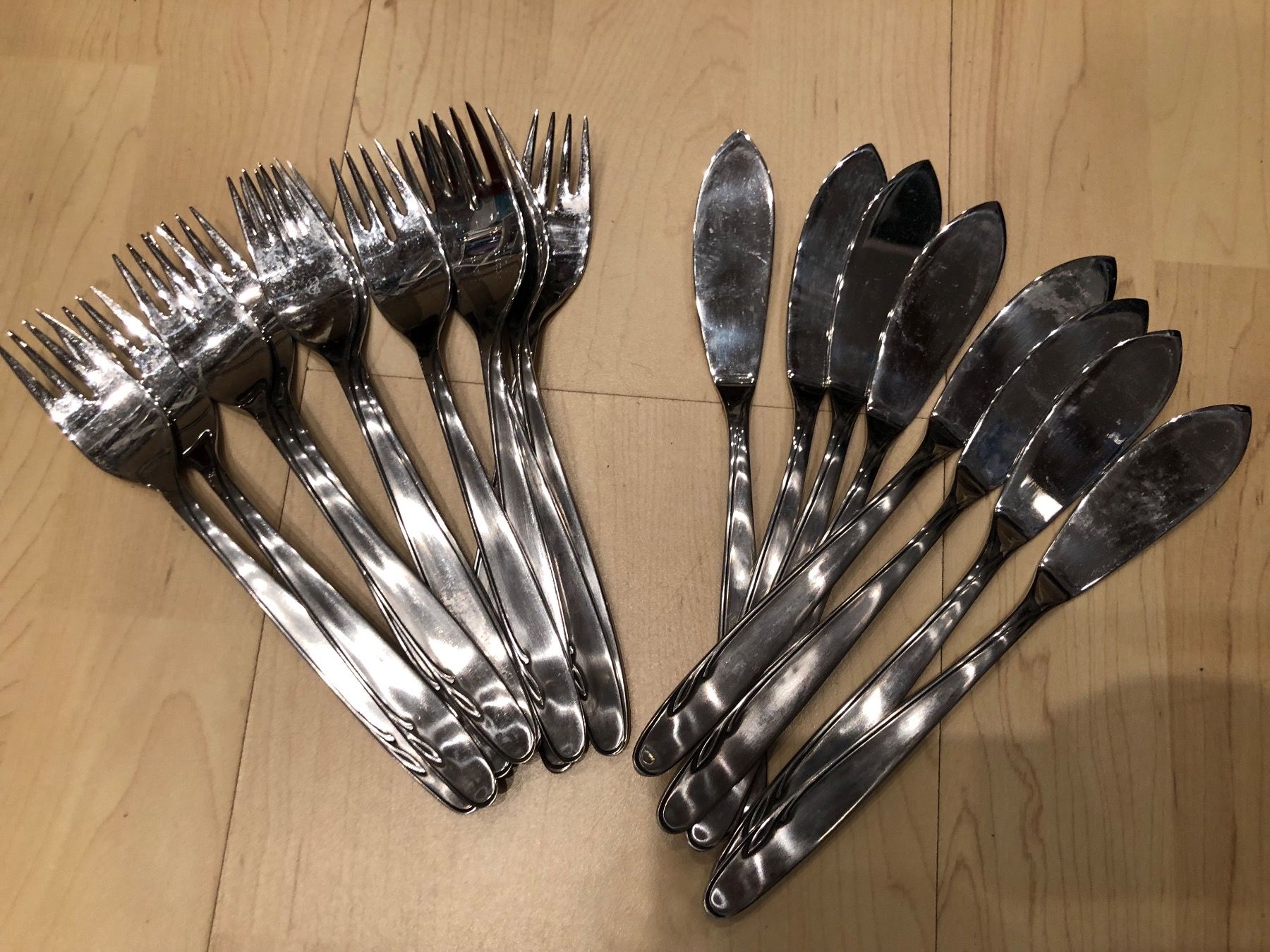 Set di posate: Fischbesteck Chromstahl – Usato da Basel venduto da Piepsli