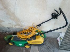 Kleiner Elektrorasenmäher + Trimmer + Kabel ab 1.-
