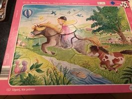 Puzzle 34 Teile mit Pferd