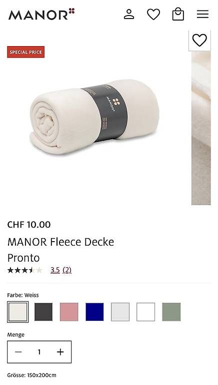 Coperte: 2 Fleecedecken von MANOR 150x200cm – Usato da Dübendorf venduto da karim1409 4