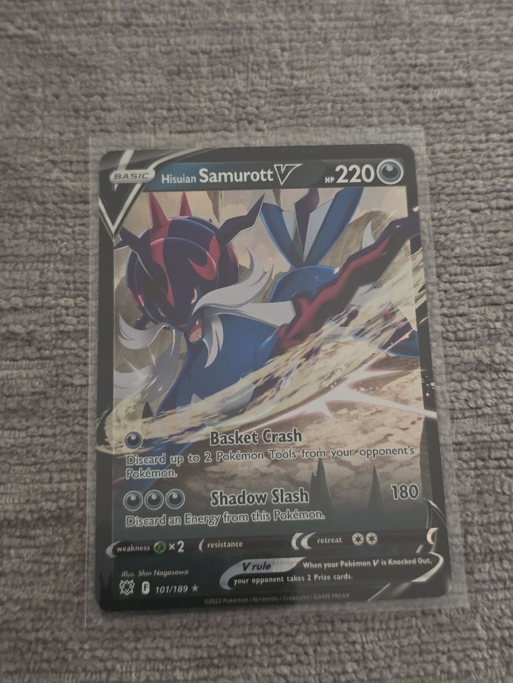 Pokémon Carte collezionabili: Hisuian Samurott V / Near Mint – Nuovo (secondo la descrizione) da Naters venduto da alissa.s 1