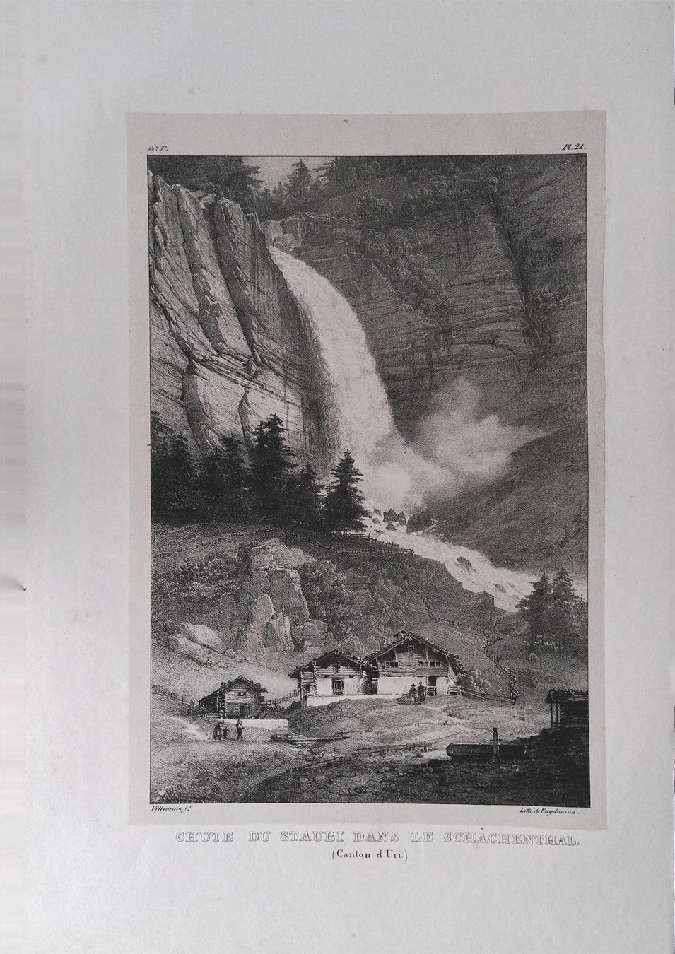Gravures: Schächental Uri Litho von Engelmann – D'occasion à Rafz par Helvet32