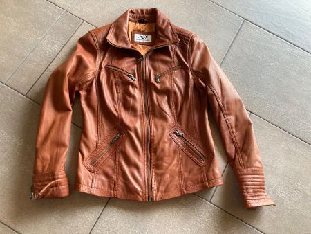 Lederjacke Gr. S; braun; Max; Italy; NEU!