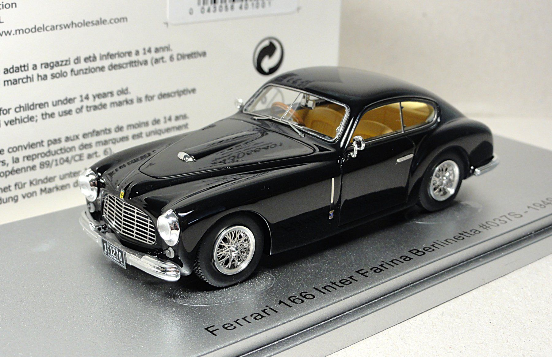 Alpine Modellini d'auto: 1:43 KESS Ferrari 166 Inter Farina 1949 – Usato da Solduno venduto da albimicio