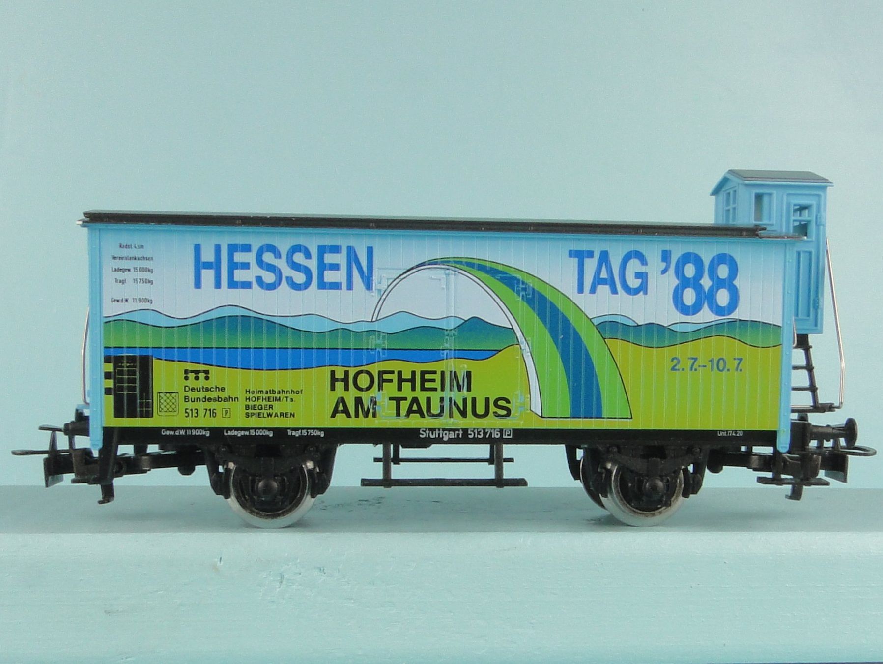 Märklin Modellini di ferrovie: Märklin "Hessen Tag" Gedeckter Güterwagen – Usato da Bülach venduto da cann11 5