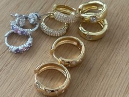 Luxus Elegante Ohrstecker Ohrschmuck  Farbe:Gold  5 st.
