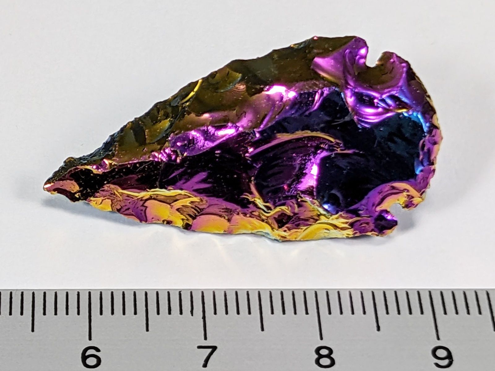 Mineralien & Heilsteine: Aura Obsidian Pfeilspitze - Titan beschichtet mit 2 Farbtöne – Neu und originalverpackt aus Meilen von StoneGarden 1