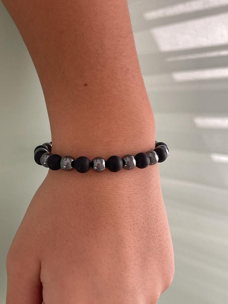 Bracelets: Onyx mit hematit armband – Neuf (Voir description) à Wittenbach par Heissenberg81 1