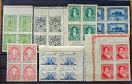 ARGENTINIEN ARGENTINA 4er-Bl. ** ~1944-45