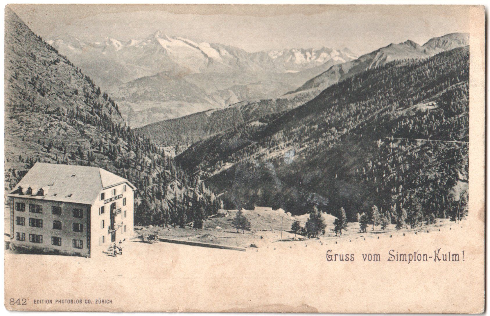 Cartoline postali: Gruss vom SIMPLON KULM ~1900 – Usato da Engelburg venduto da Swisscards