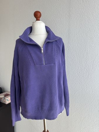 Armedangels Pullover lila Reissverschluss Grösse XL