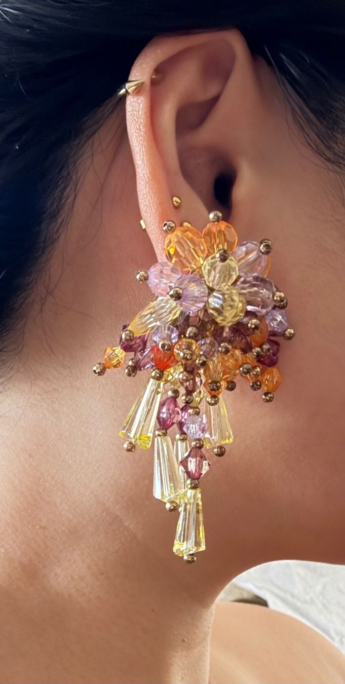 Ohrringe & -stecker: Multi colored beaded drop earrings – Gebraucht aus Zürich von kri_zhv2