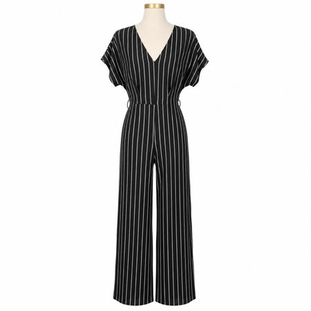 Bershka Jumpsuit XS/34 | Schwarz Weiss gestreift | Wie neu