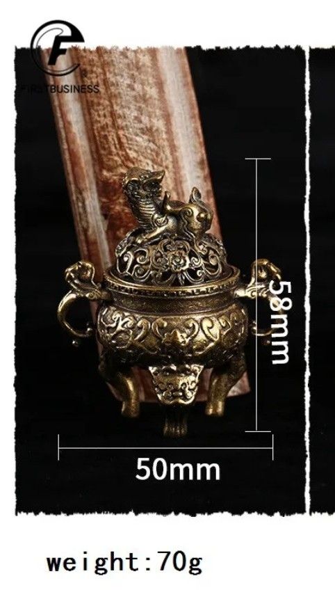 Deodoranti per ambiente: Porte encens en bronze avec encens – Nuovo e nell'imballaggio originale da Vernier venduto da 19pigments 1