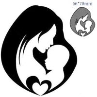 MUTTER MIT BABY STANZSCHABLONE