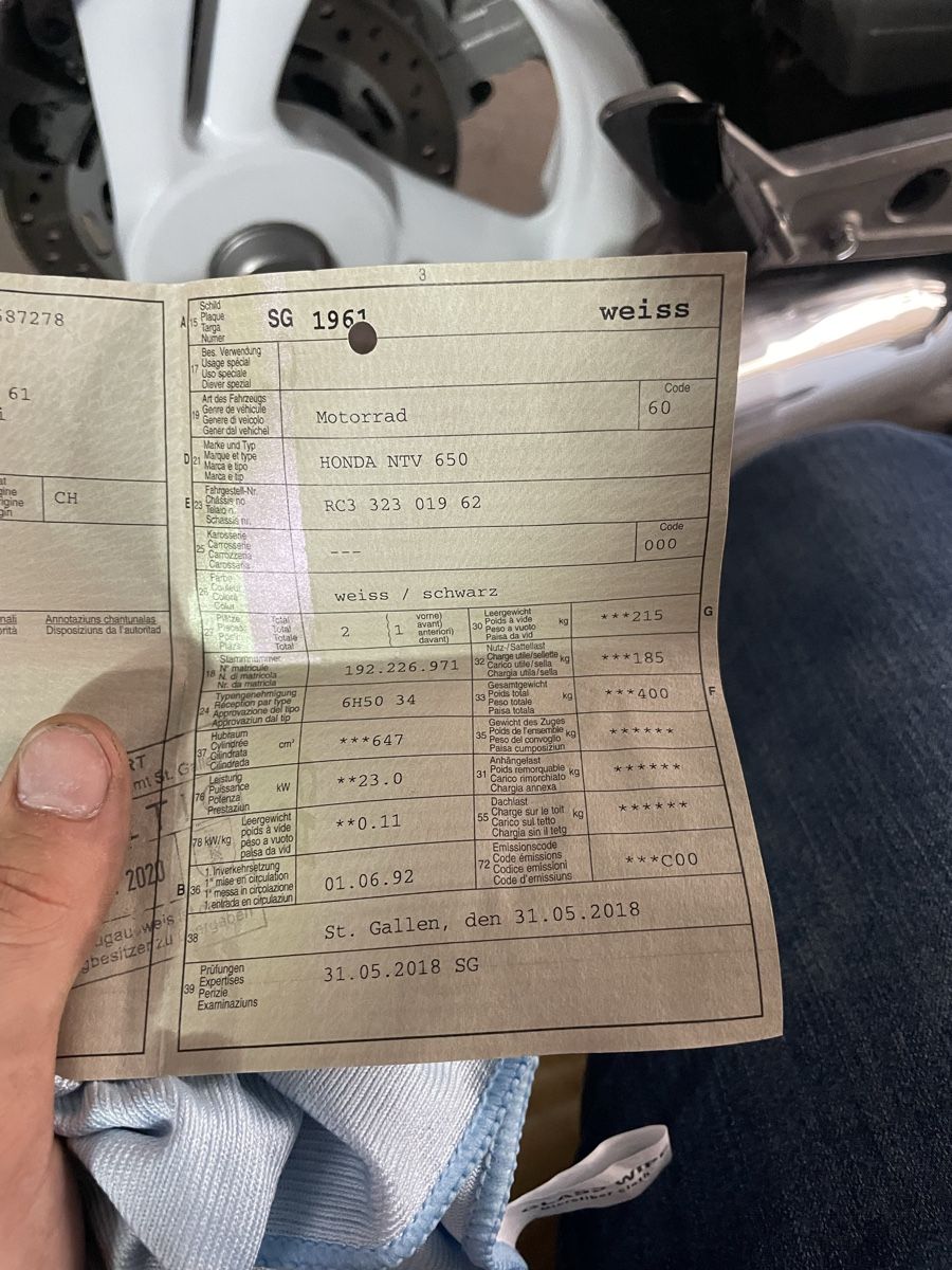 Honda Strada: Honda NTV 650 Reneve – Usato da Gossau SG venduto da noa_m92n 7