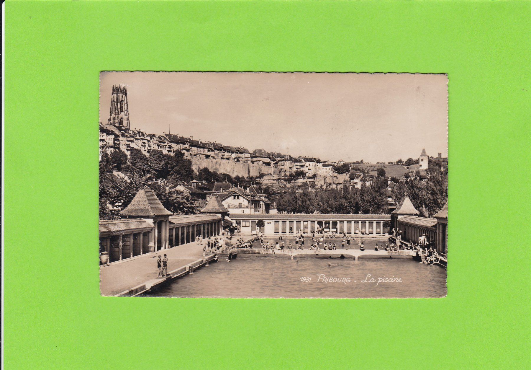 Cartoline postali: Fribourg-La Piscine – Usato da St. Peterzell venduto da neckertal