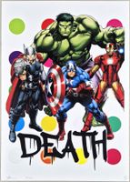 Death NYC Ltd Ed Pop Art Druck "  Hirst Marvel Avengers