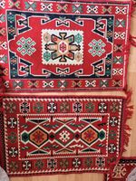 Teppich Rot mit Ethno Muster neu 80x120