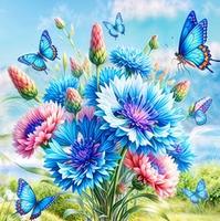 Diamond Painting Blumen & Schmetterlinge-30x30 cm