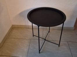 Runder Dekotisch schwarz metall, modern