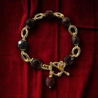 Elegantes Armband mit Granat-Steinen,, Neu!