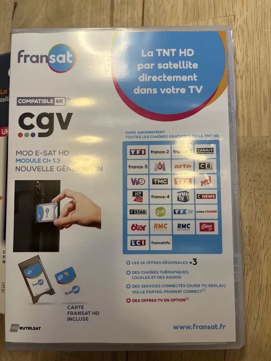 Récepteurs: CGV Fransat Module CI+ 1.3 – Neuf avec emballage d'origine à Savièse par Vaudan88