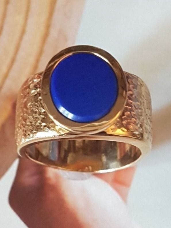 Anelli: Designer Gelbgoldring 750, Lapislazuli – Nuovo (secondo la descrizione) da Unterägeri venduto da Altgoldschmuck 8
