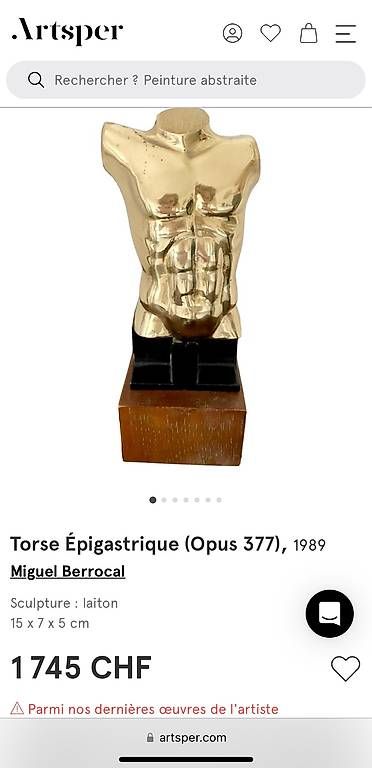 Statuette: Art : Torse Épigastrique de Berrocal – Usato da Neuchatel venduto da mar_9blm