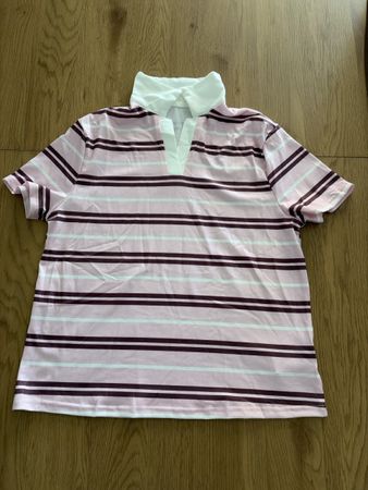 Polohemd Damen Rosa gestreift Gr.S NEU