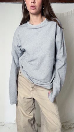 Gap Pullover Sweater Gray Size M Long Sleeve Crew Neck