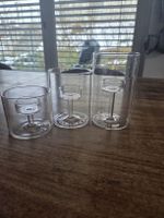 3er Set Glas-Windlichter / Kerzenhalter - Top Zustand!