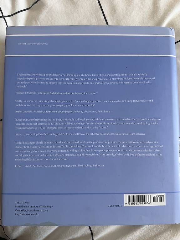Bücher: Cities and Complexity  Michael Batty (MIT Press, Hardcover) – Gebraucht aus Niederwil AG von sas_g9ct 1