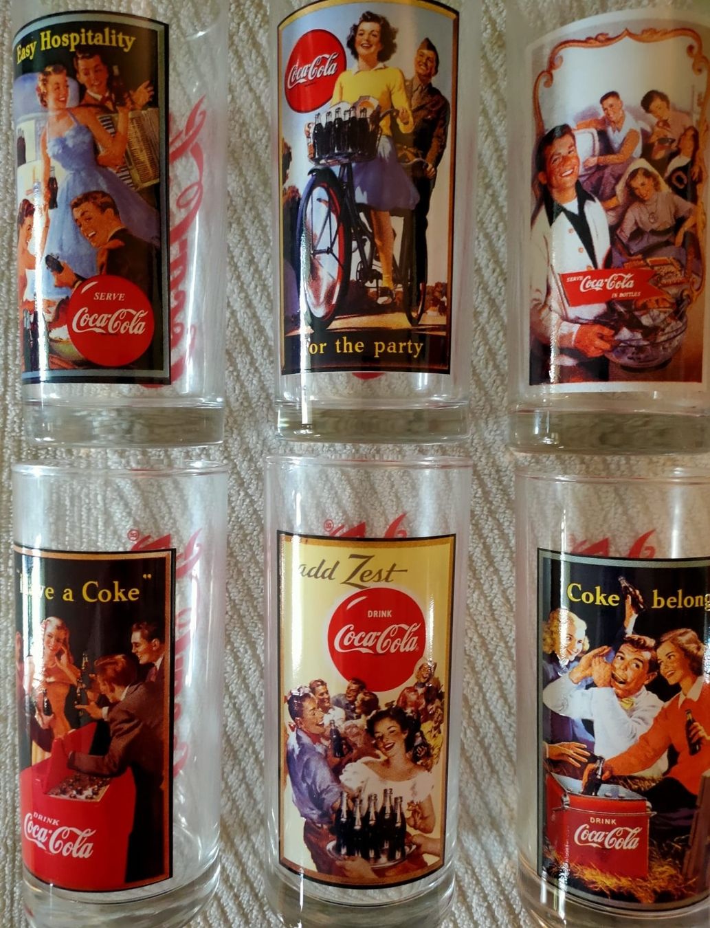 Coca-Cola Bicchieri: 6 Coca Cola Gläser – Usato da Luzern venduto da Luzern_Energy
