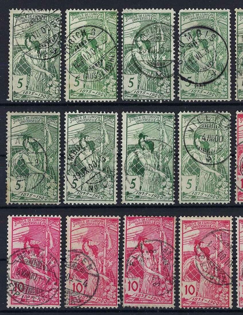 Tous les timbres: 1900 U.P.U. verschiedene gute Werte gest – D'occasion à Hitzkirch par walti1959 2