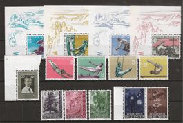 1955-57 : div. Postfrische FL Ausgaben **